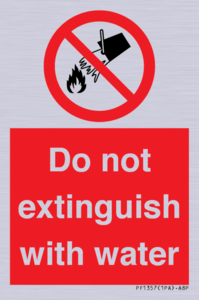 Do not extinguish with water